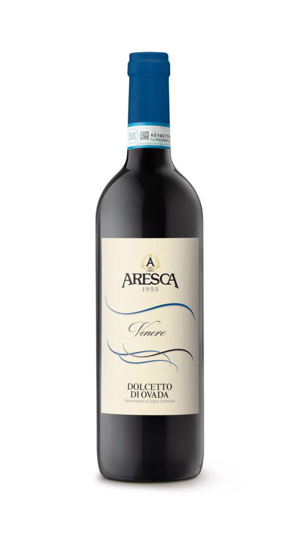 bottiglia di vino rosso Dolcetto Ovada Aresca